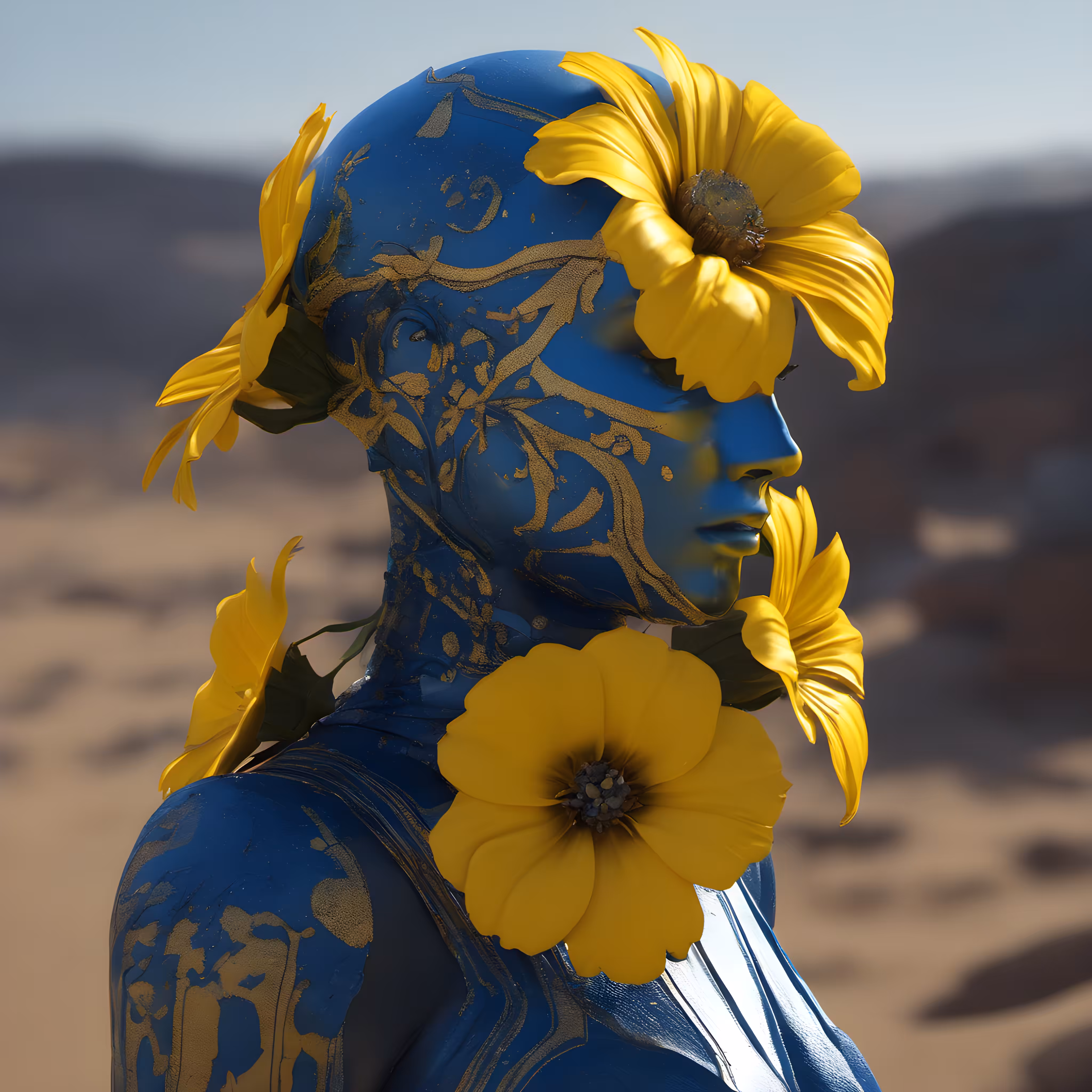 "Digital Imagination": "Flower Queen of the Desert"