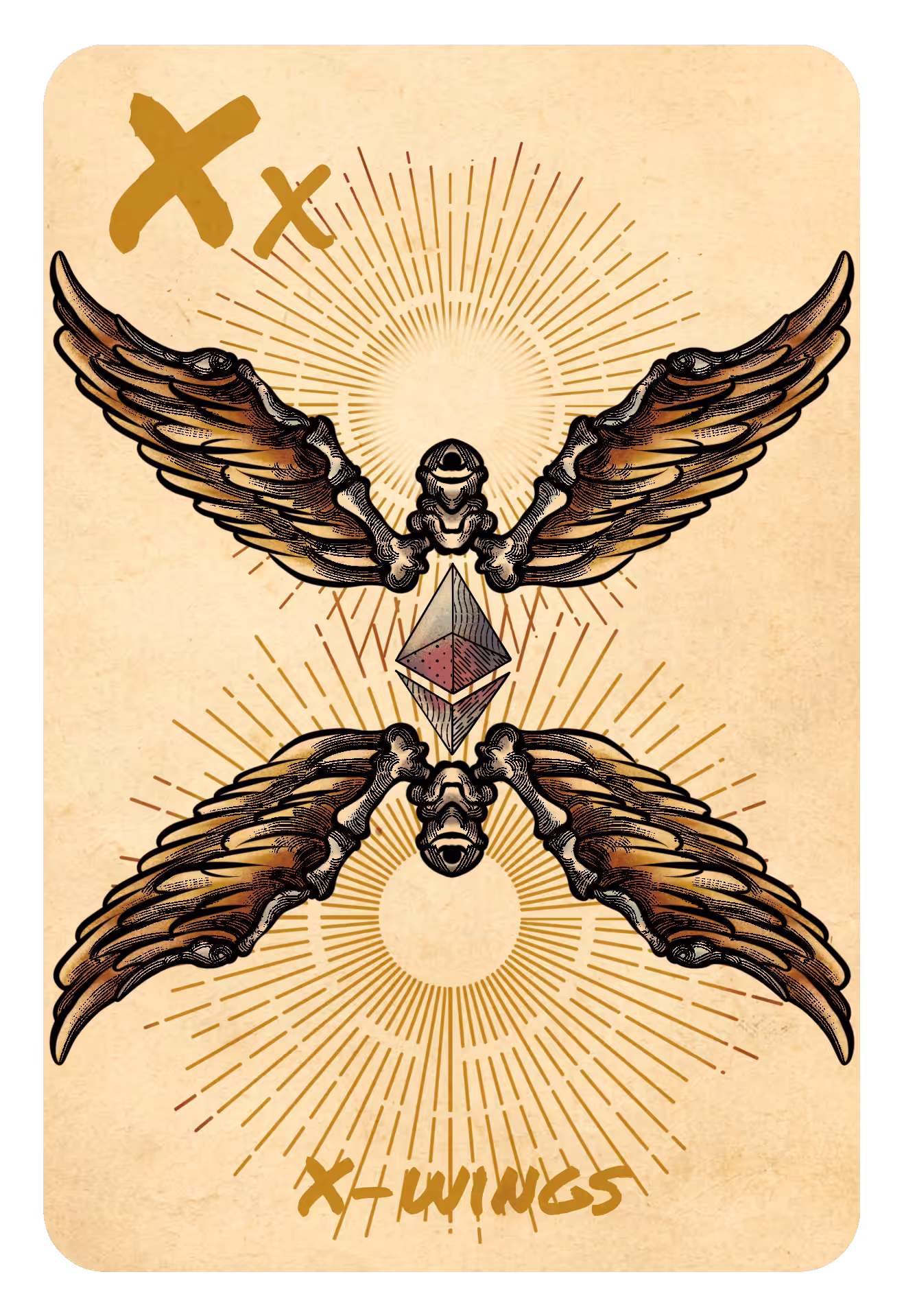 Alphabet Card Letters of SEWER STORY: X-WINGS