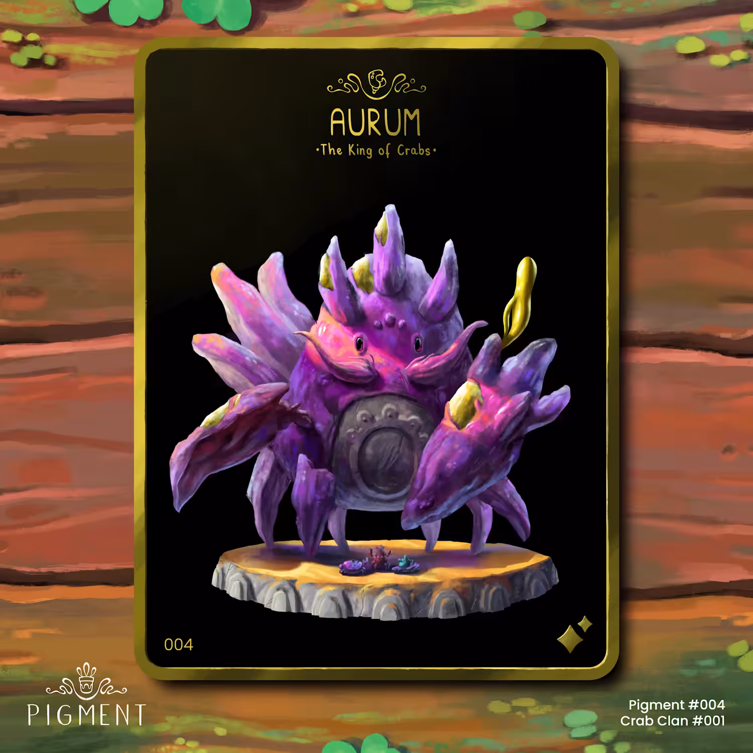 Pigment 004 Superrare, Aurum the King of Crabs