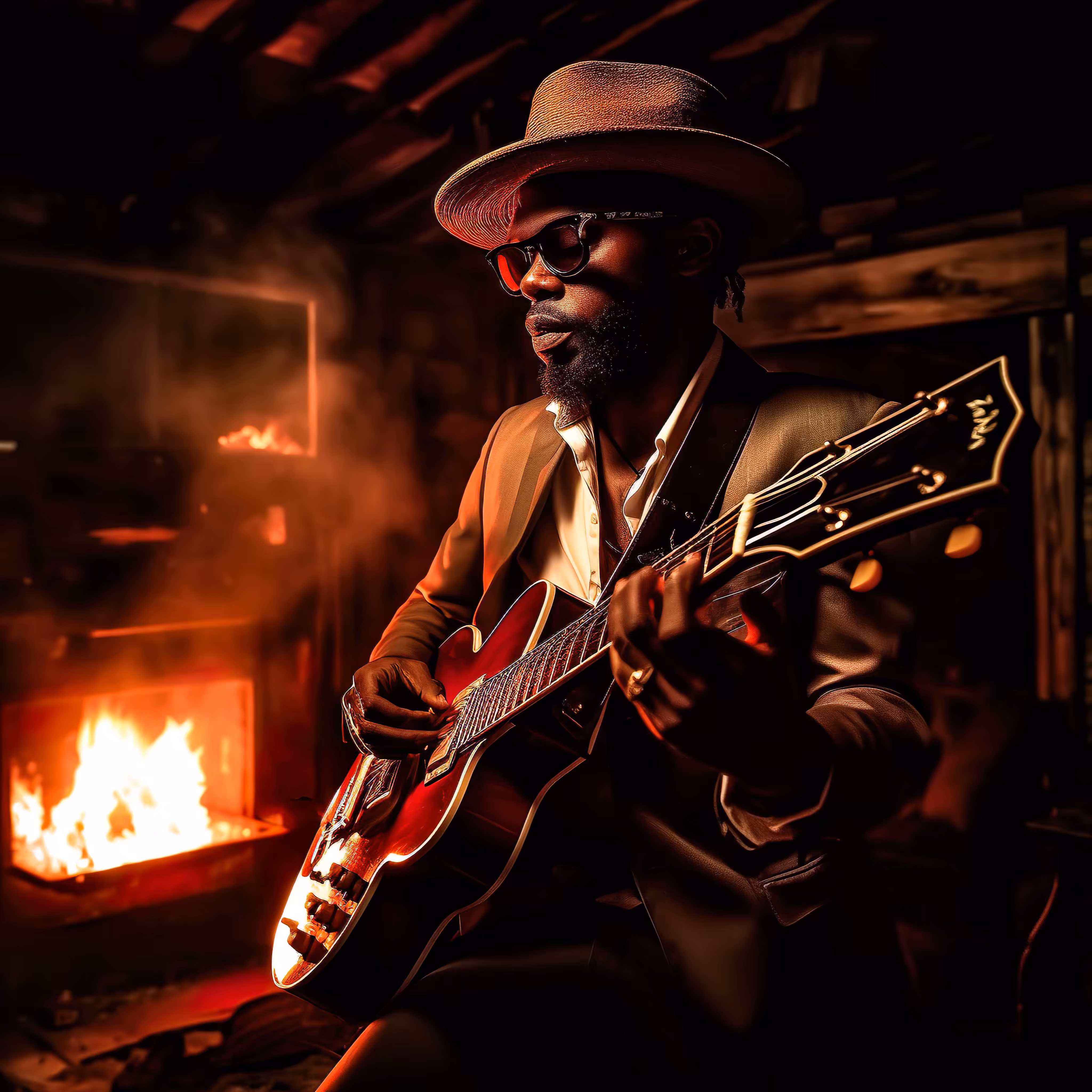 :: hashtags ::: blues guitarist portrait