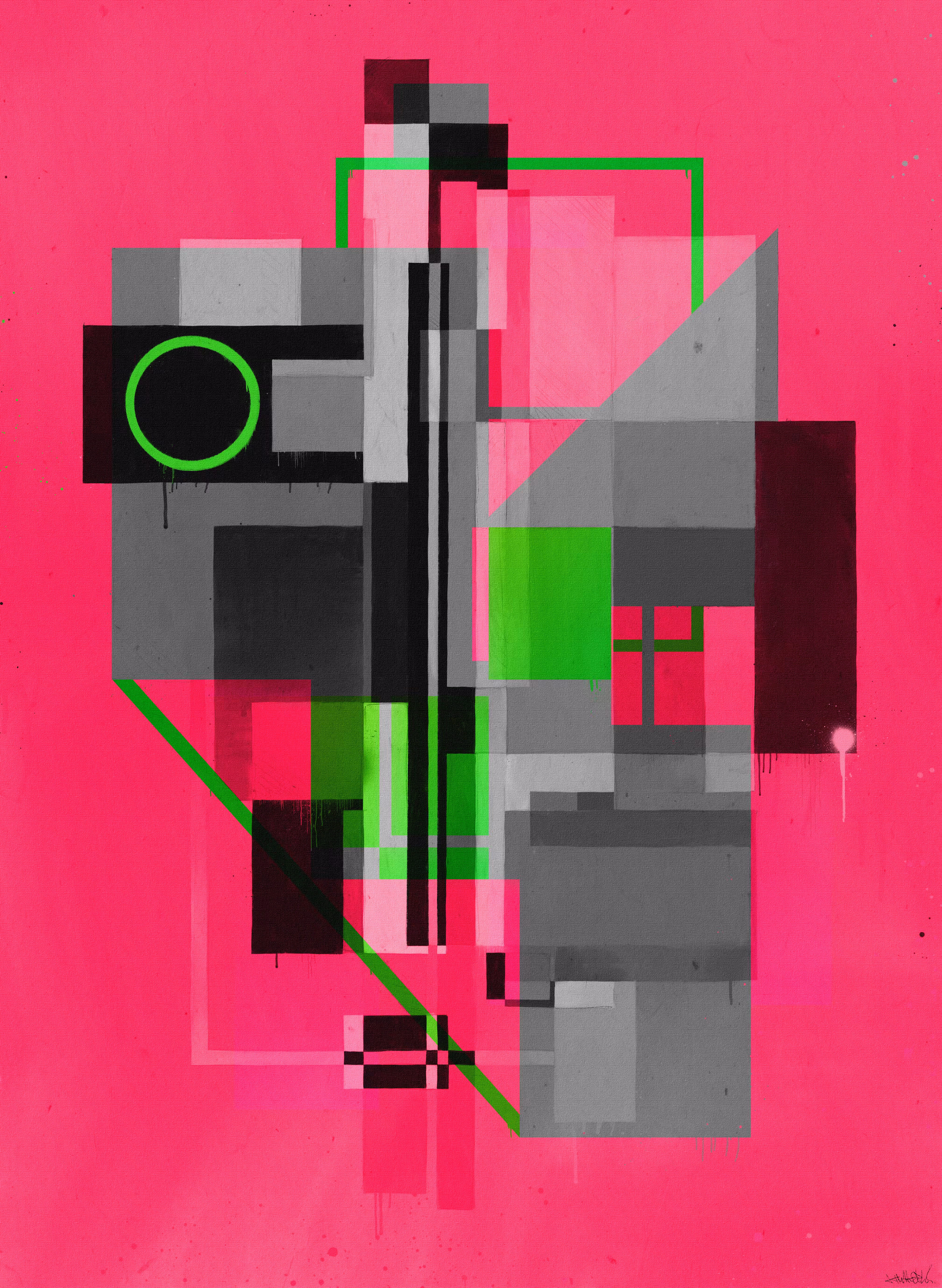 Predominantly Pink  (Constructivist Composition)