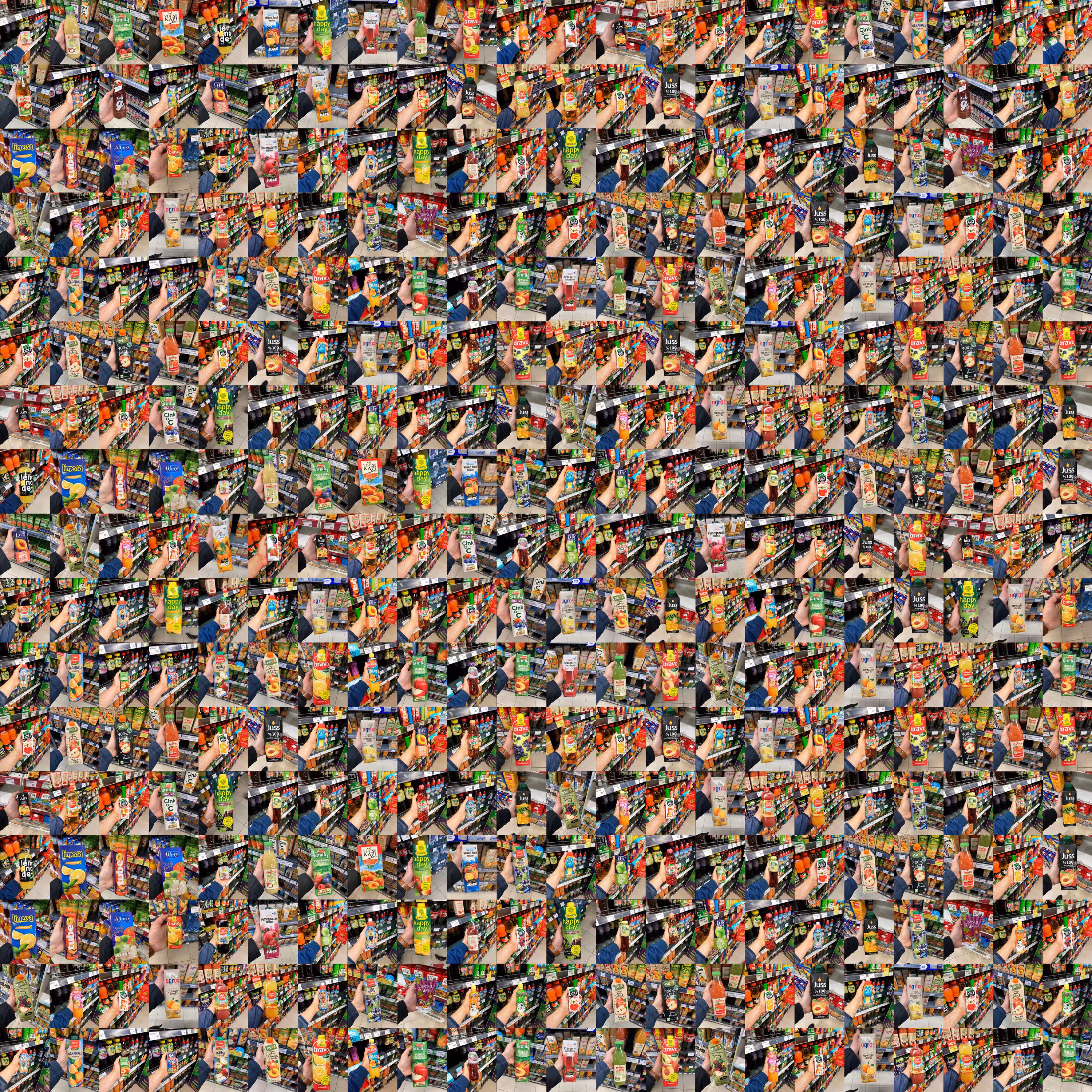 009 Juices @ Supermarket, "IN HAND" collection, static image.