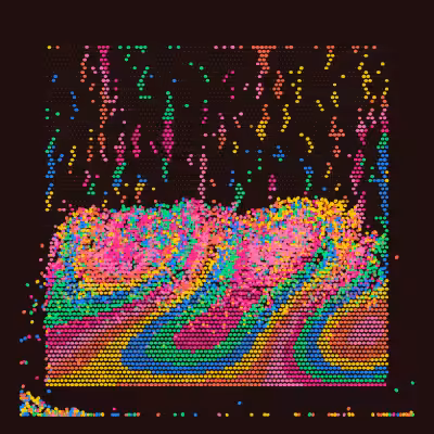 Falling Mesh Paintings #9