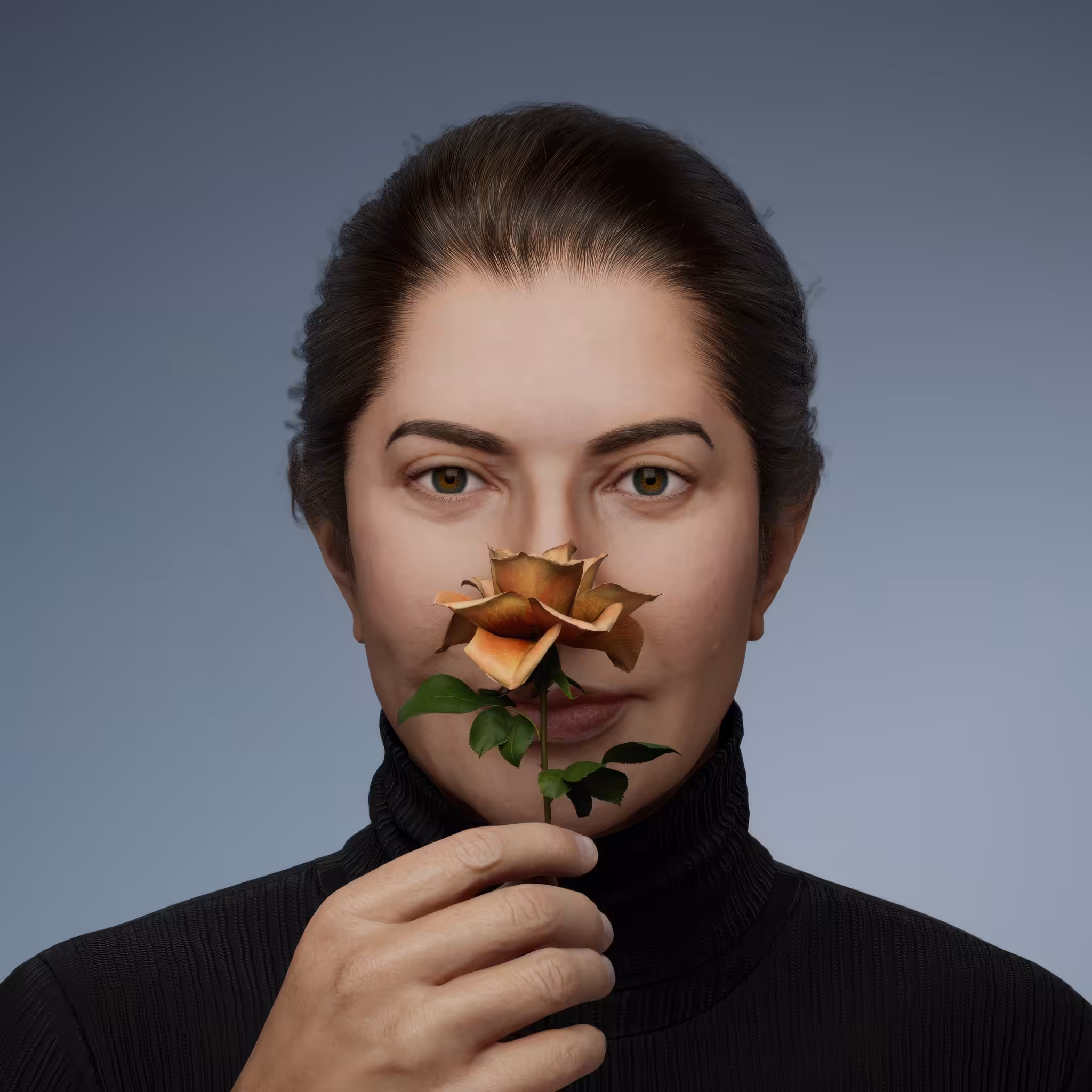 Portrait with Rose #562