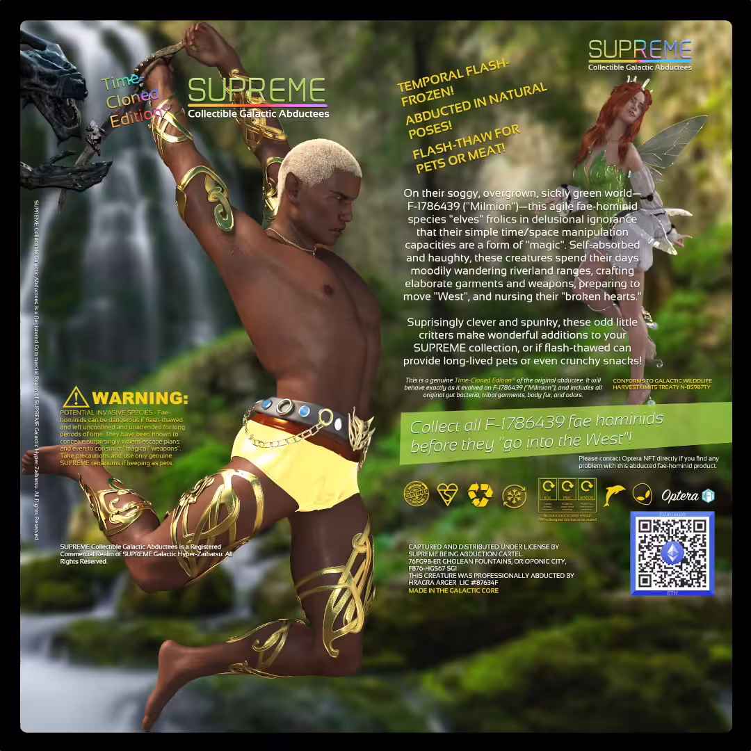 Galactic Abductees • Series 02 • Woodland Fae-Hominids of Milmion • #05 - Prince Agis Glynnan Time-Cloned Edition® • Limited 100 PCS