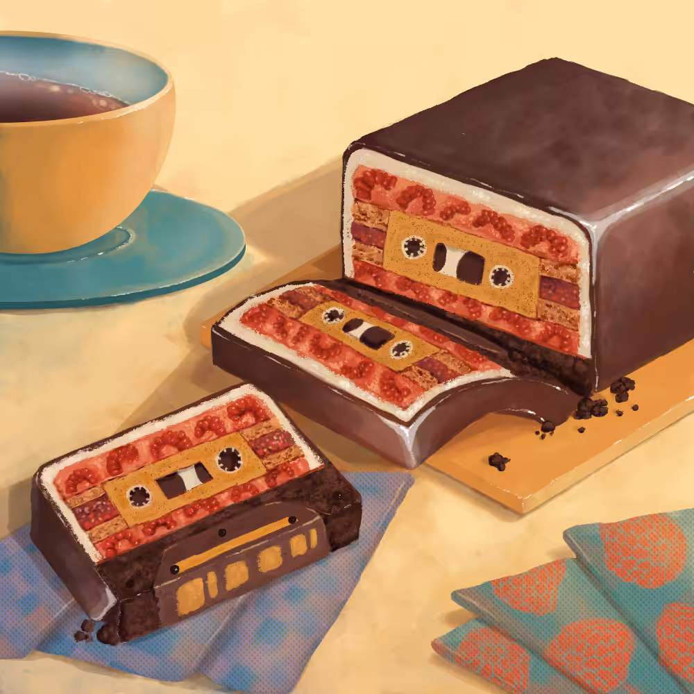Bûche Façon Cassette