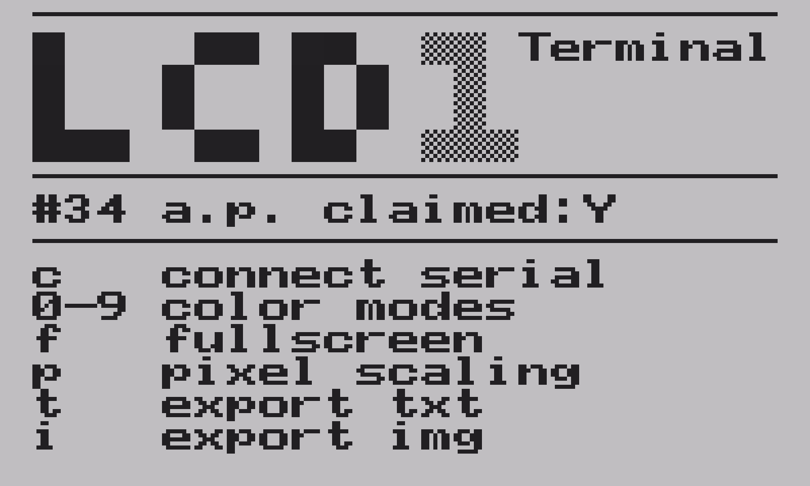 LCD 1 #34 a.p.