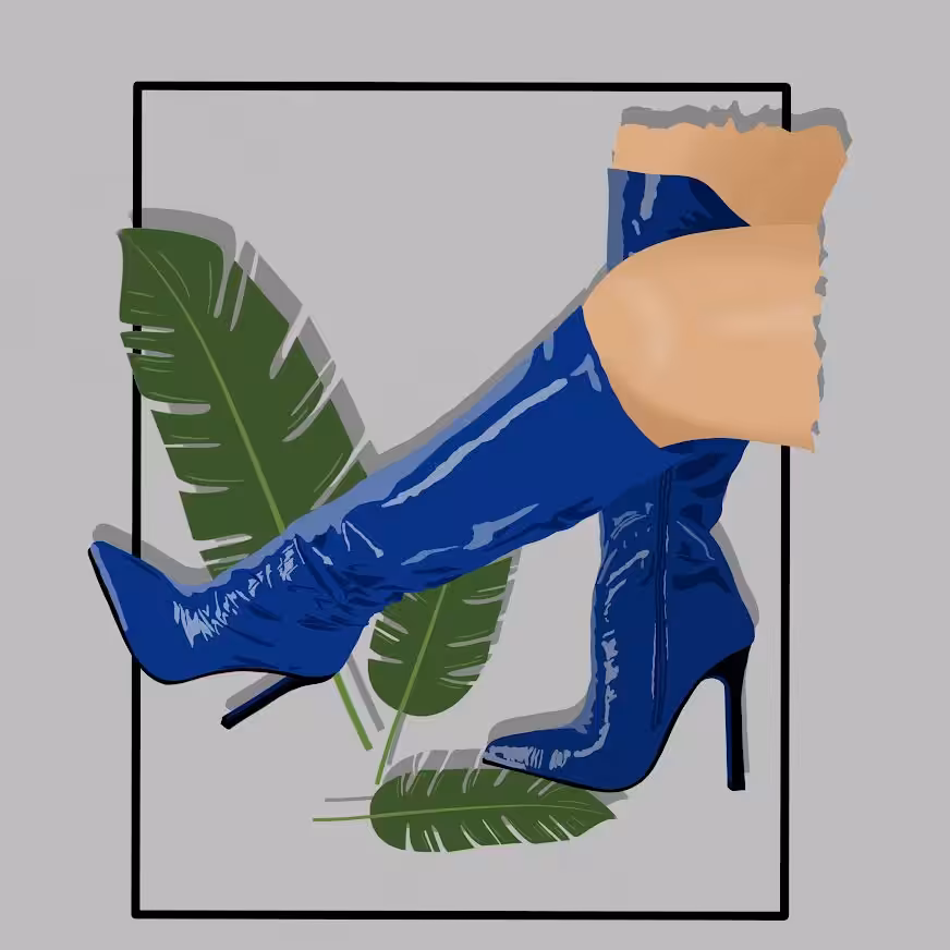 blue boots
