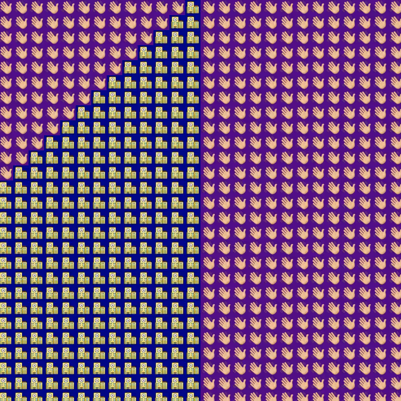 Elementary Cellular Emoji Automata #262