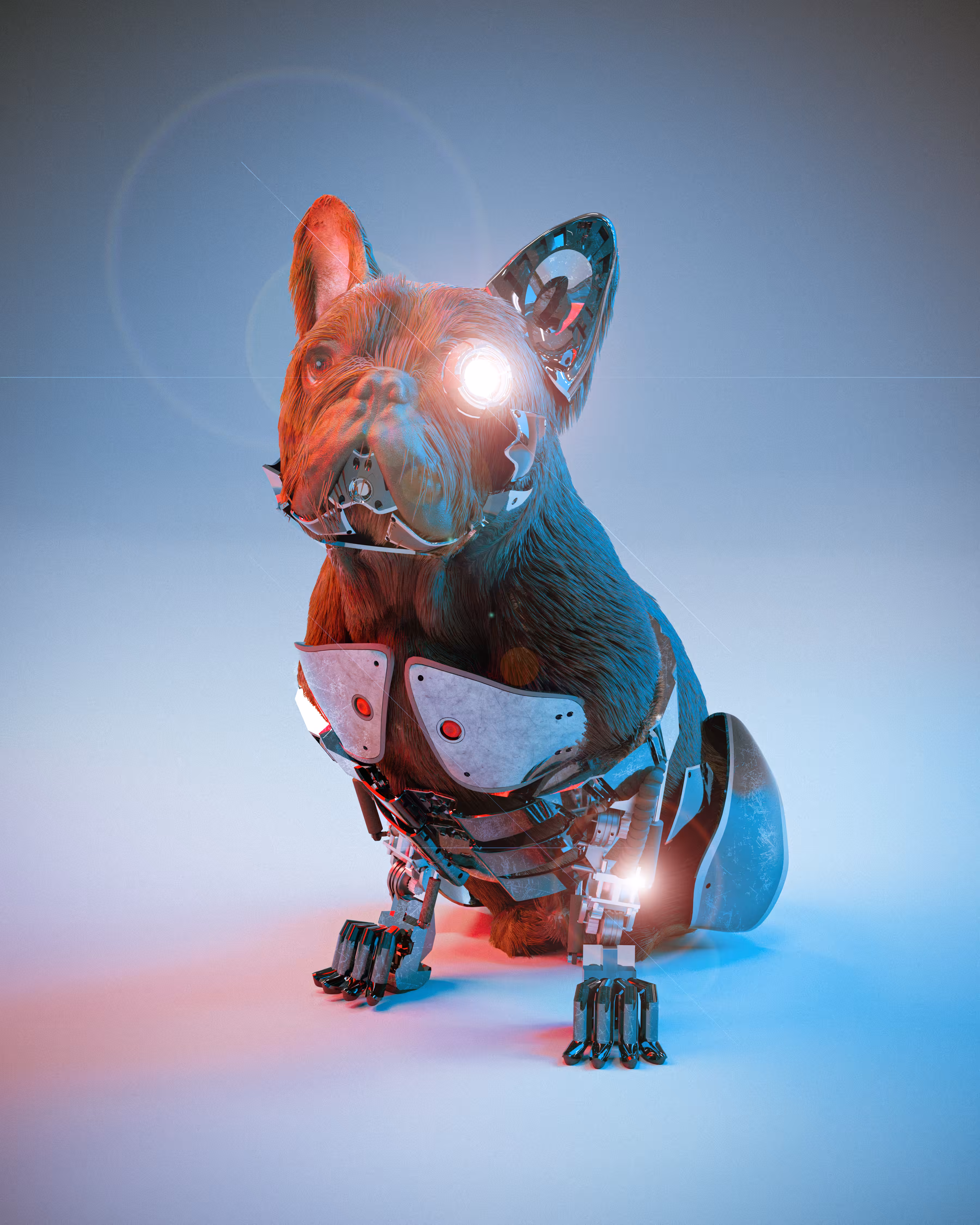 Steampunk Cyborg French Bulldog