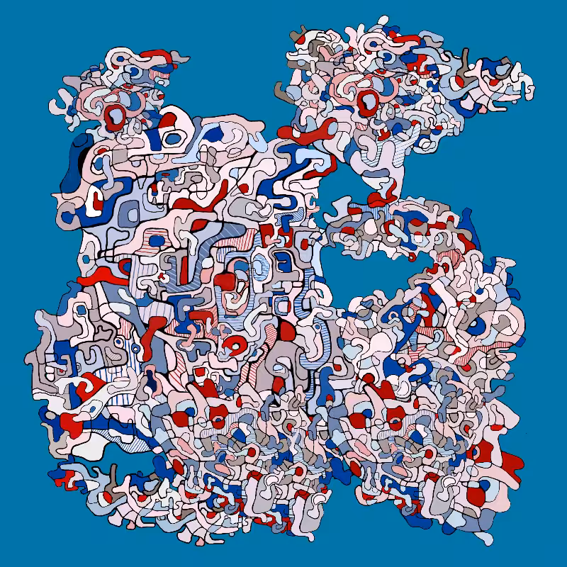 Swim in Dubuffet Thought #15