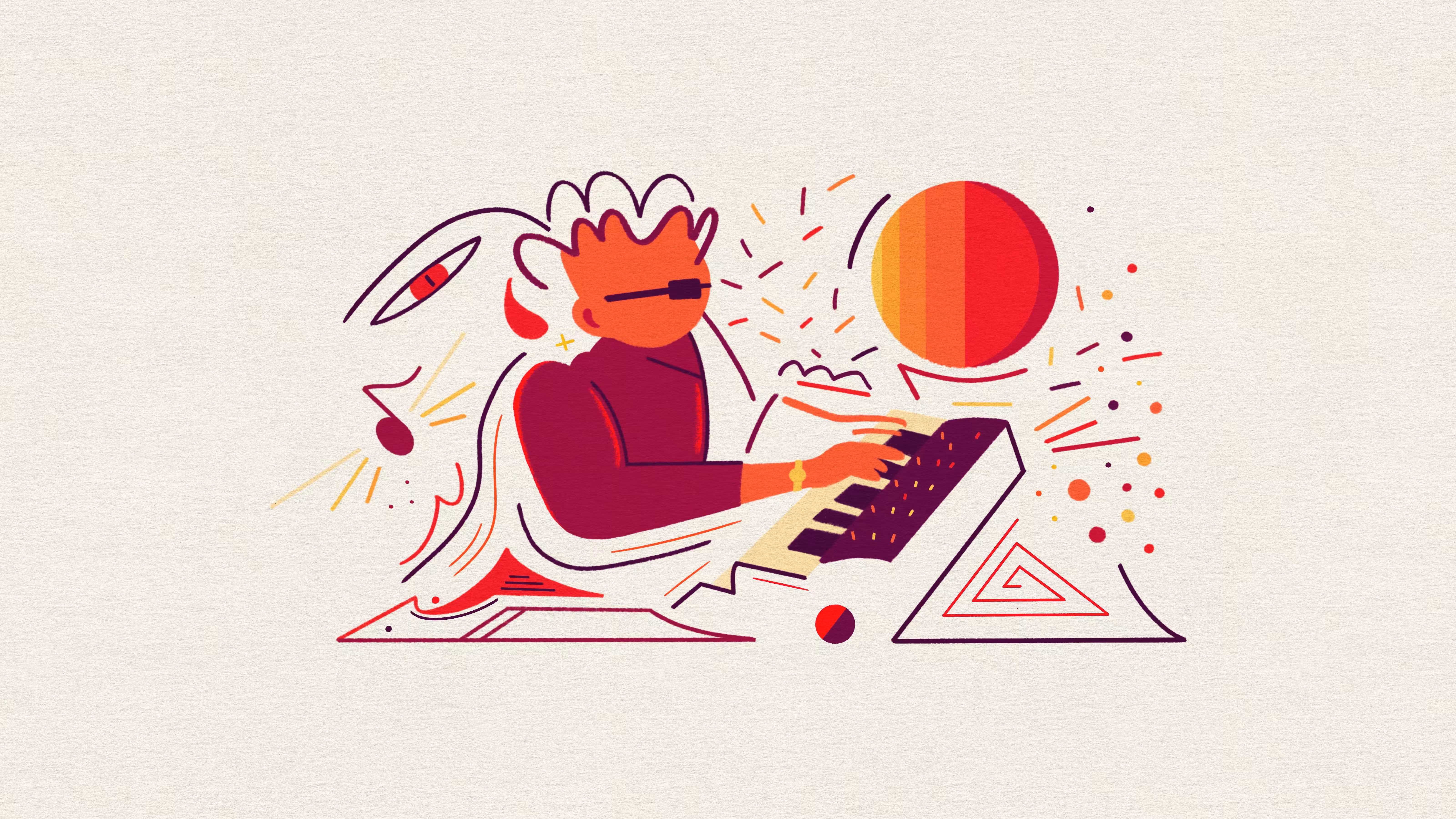 Follow the piano keys