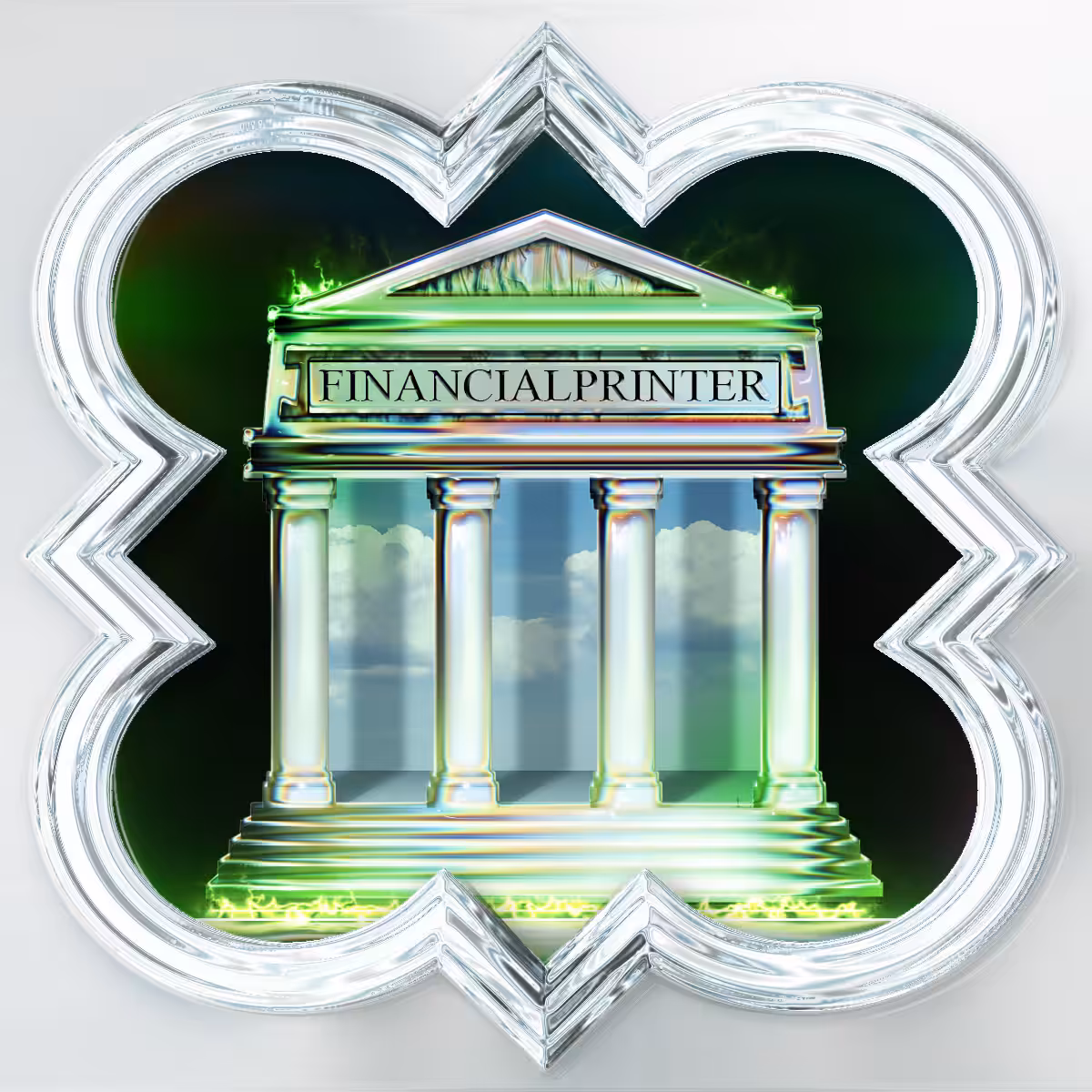 financialprinter.com (1999-2001) reimagined by Guile Twardowski, with Simon Denny and Cosmographia
