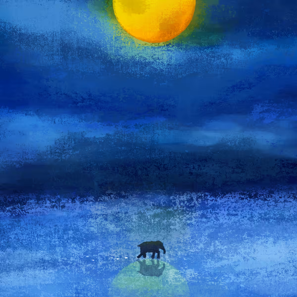 Going into the night.