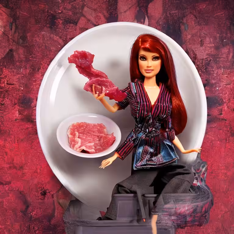 Barbie Offers Raw Meat
