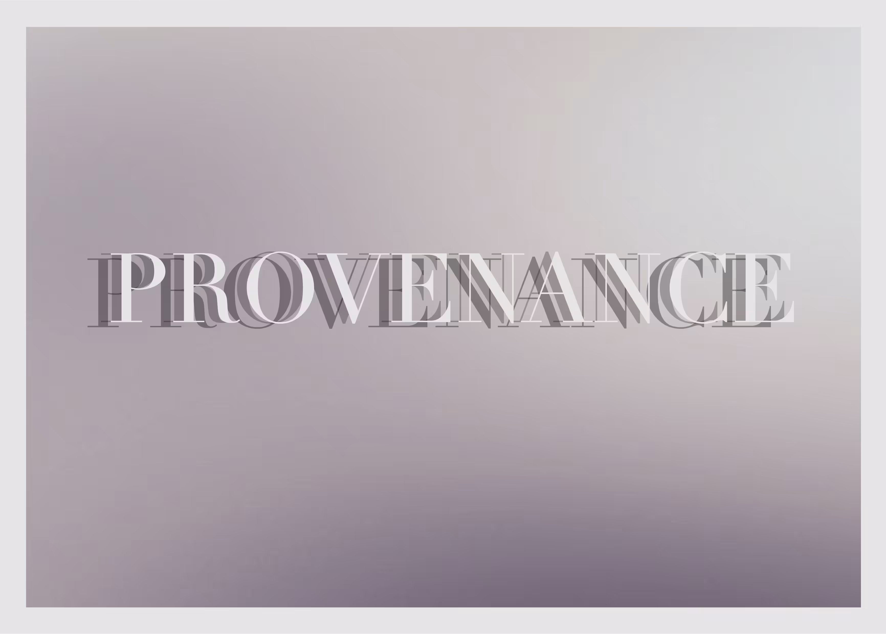 PROVENANCE