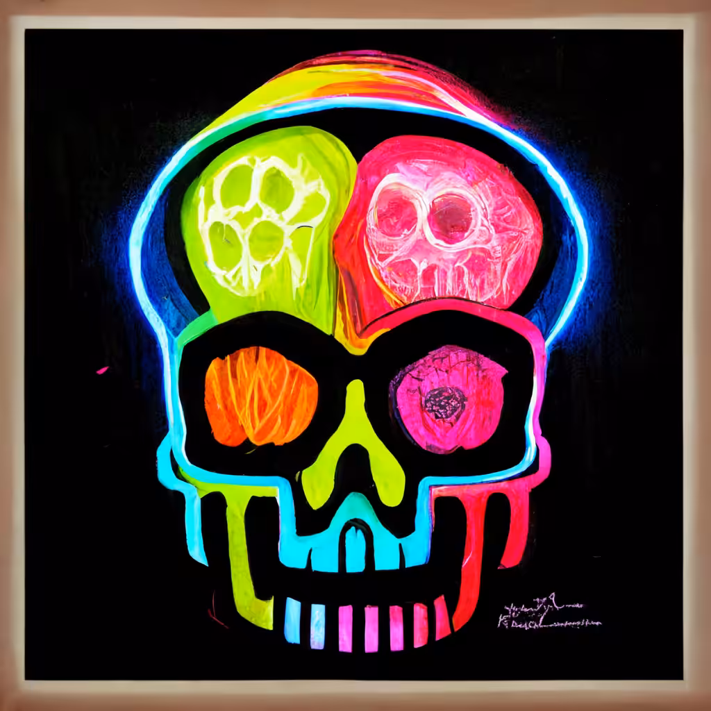 Neon Skull 10