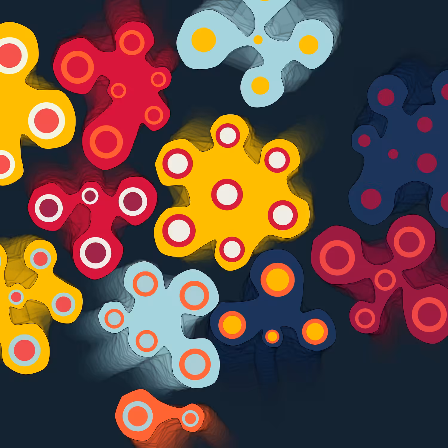 Geometric colorful shapes (Free edition) #98