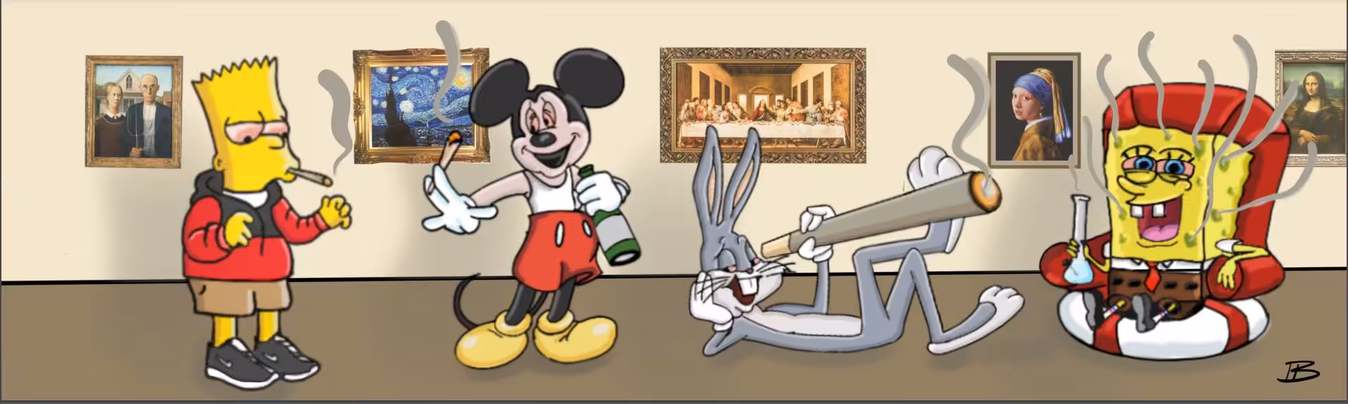 smoking cartoon