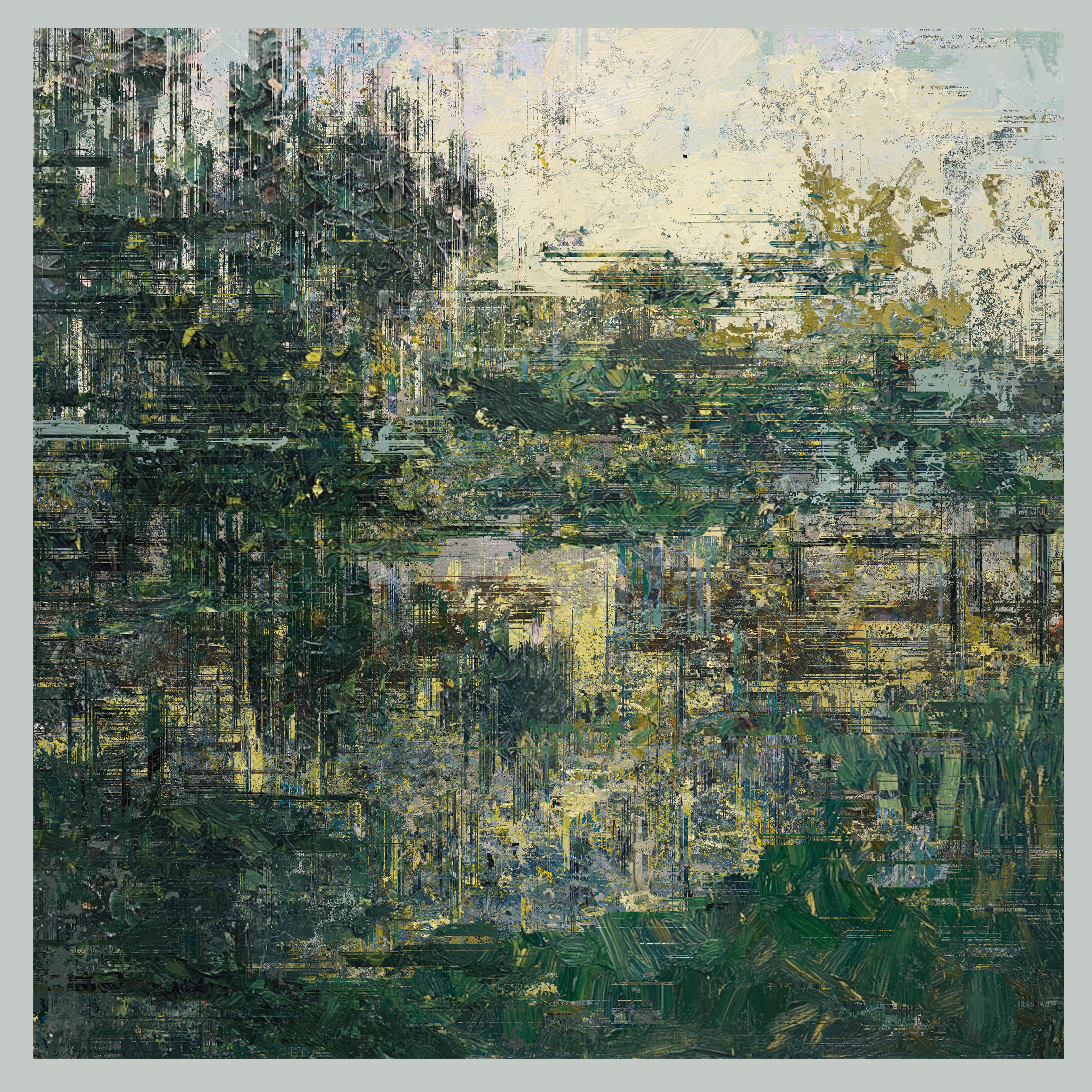 Meta-scapes: Trees appear abstract and isolated, deliberate the tones
