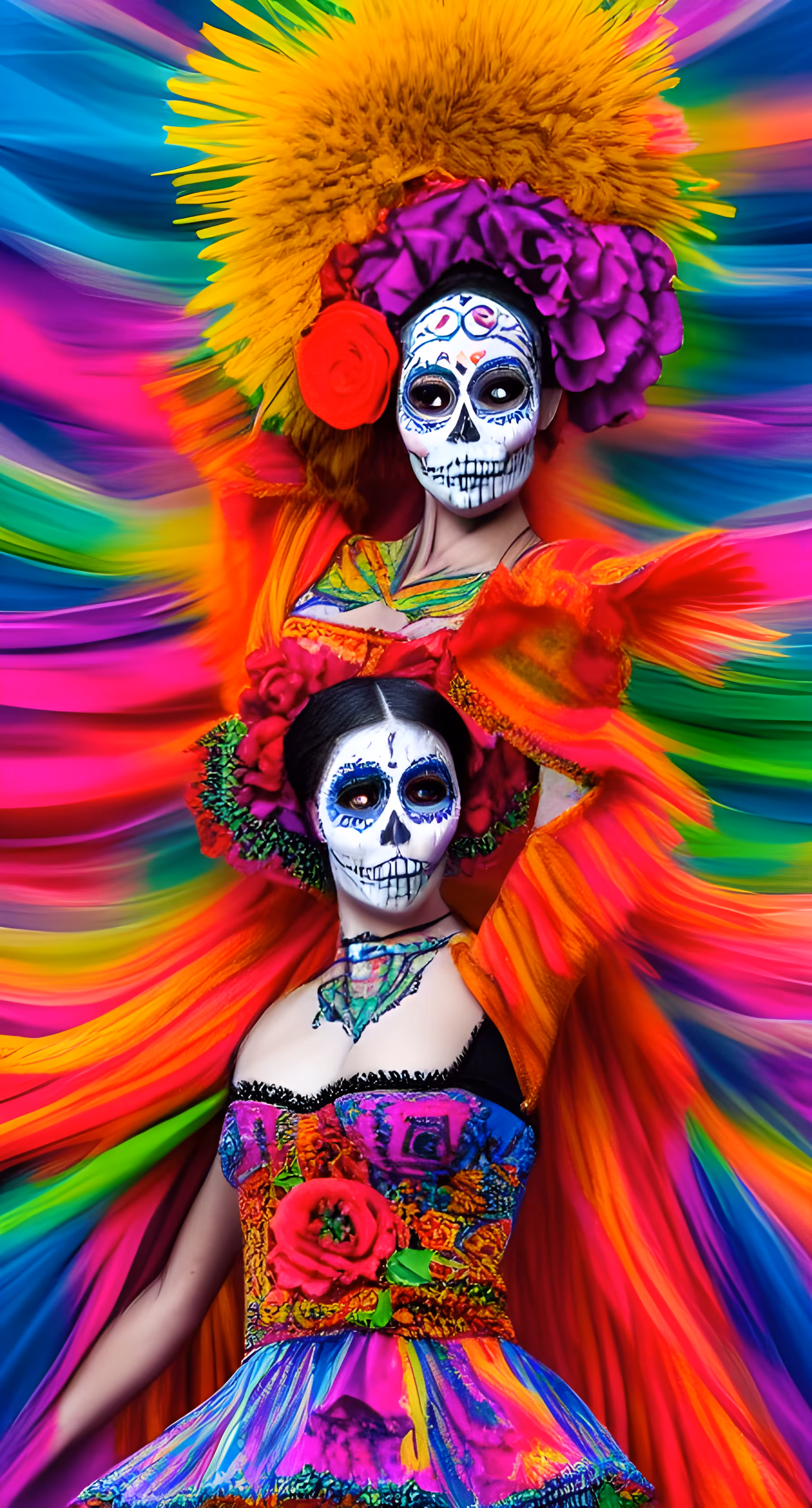 Dia De Los Muertes Dancer Portrait