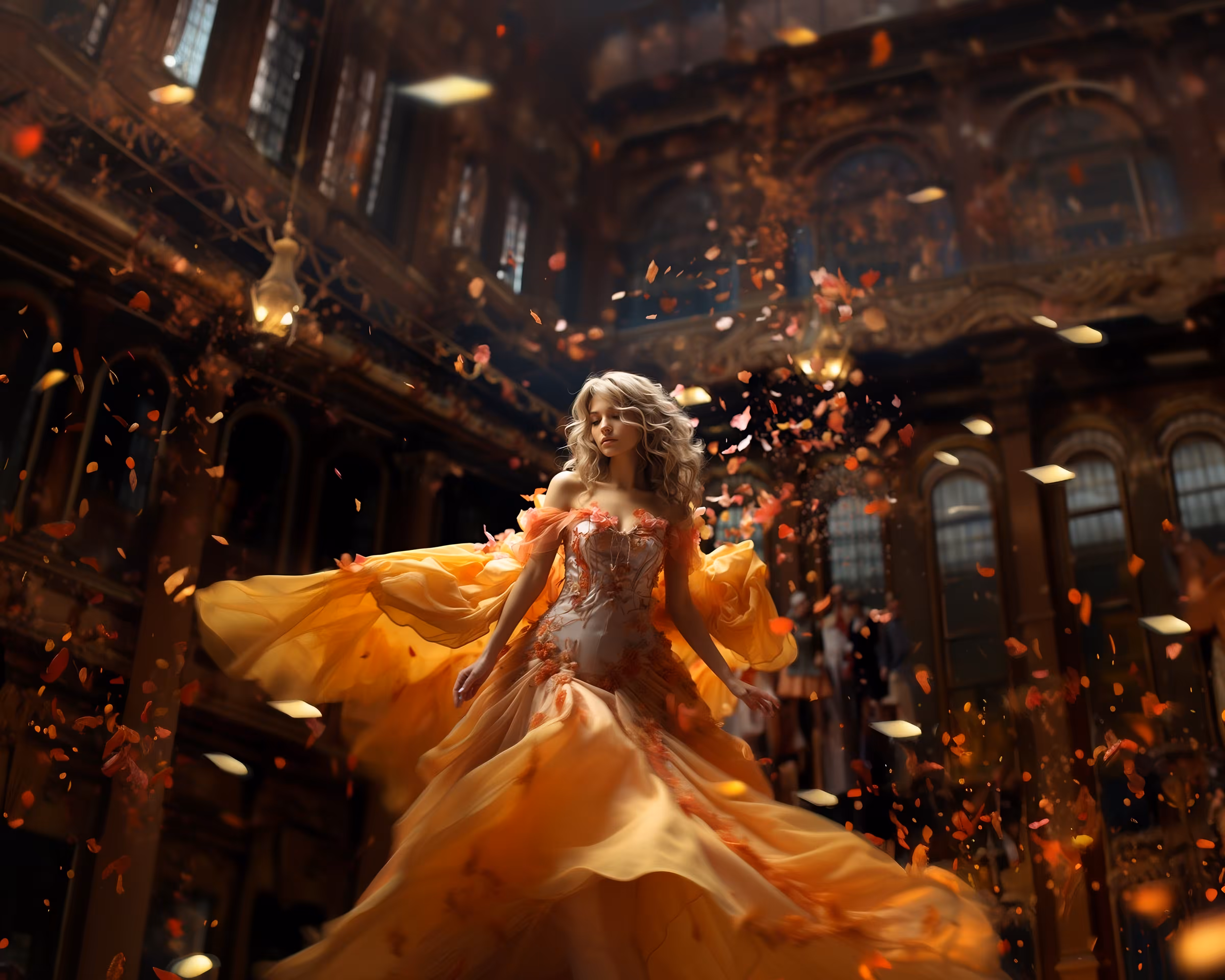 Apricot dress 