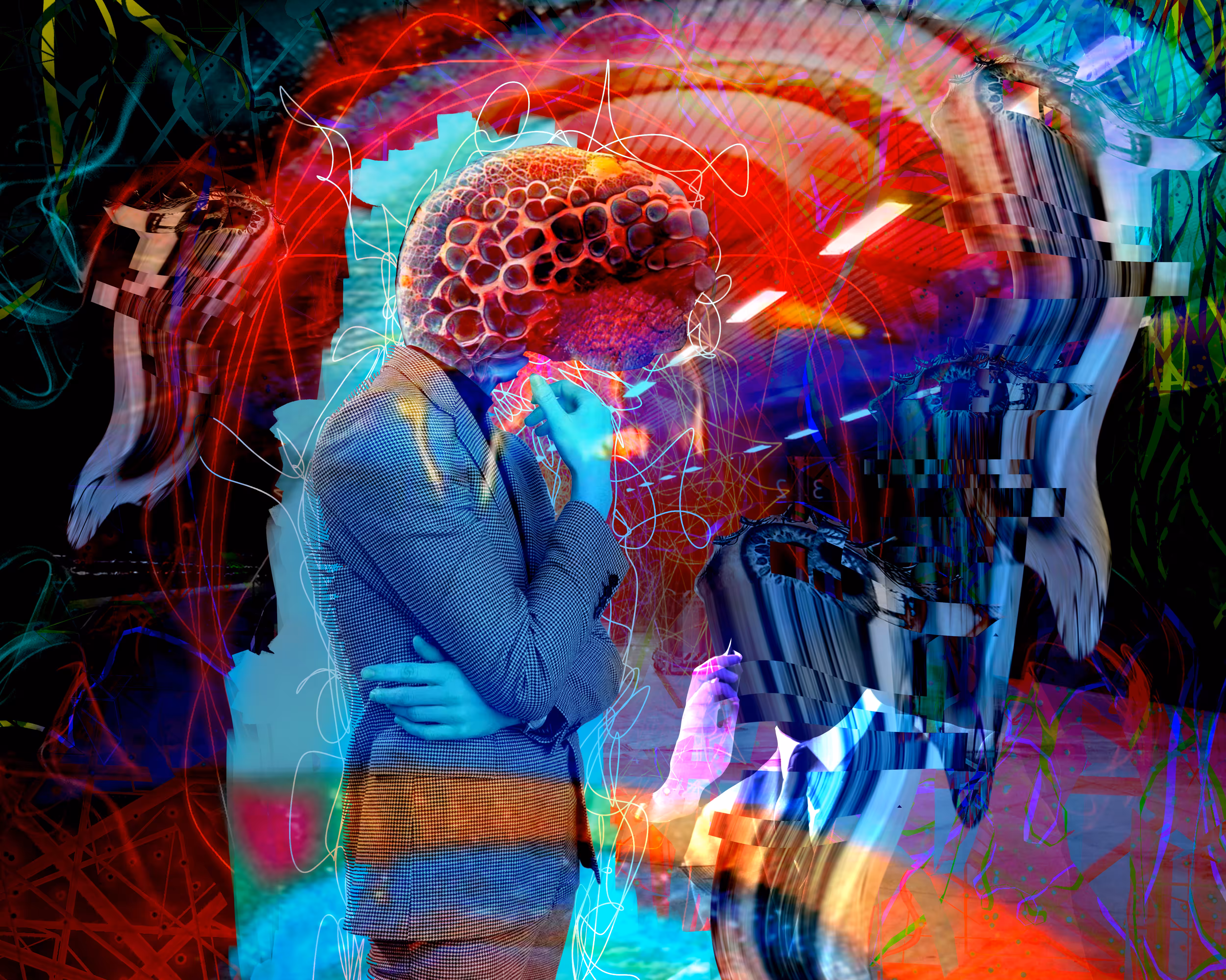 The Ghosts of Brain Freeze (collaborative art)