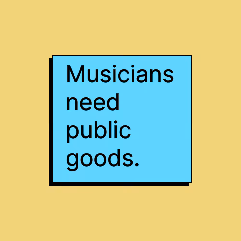 Documenting Forever Library: Part 1: Musicians need public goods.