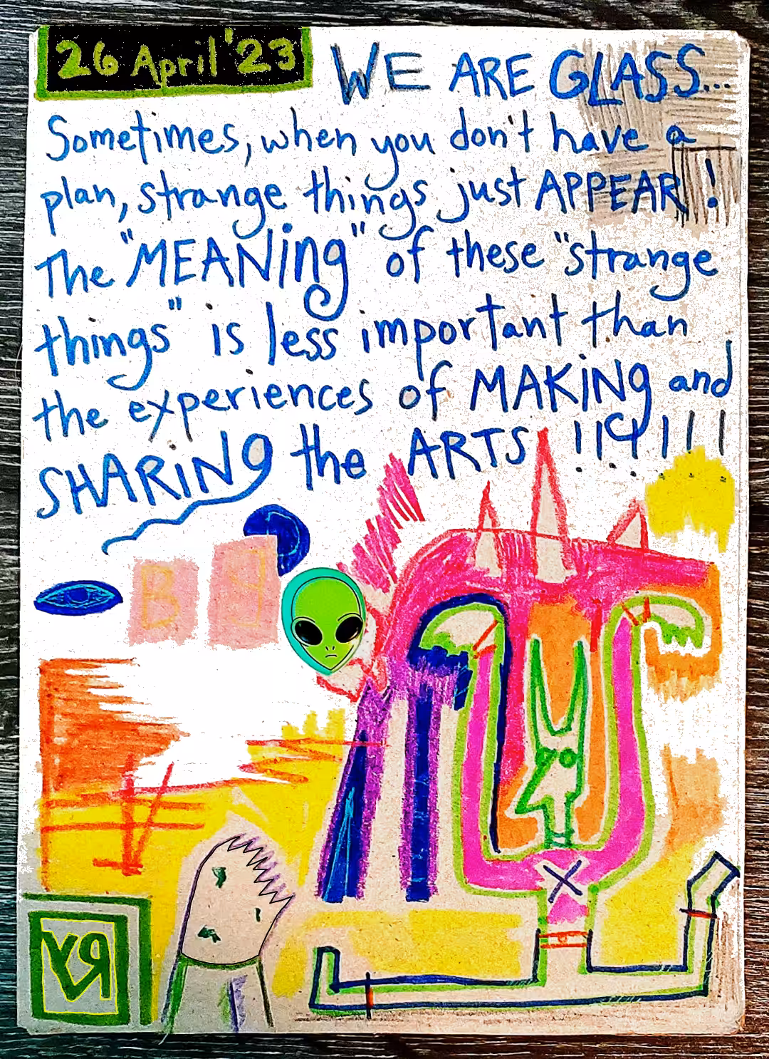 "We are Glass (26 Apr. 2023)" by Richard F. Yates (Holy Fool)