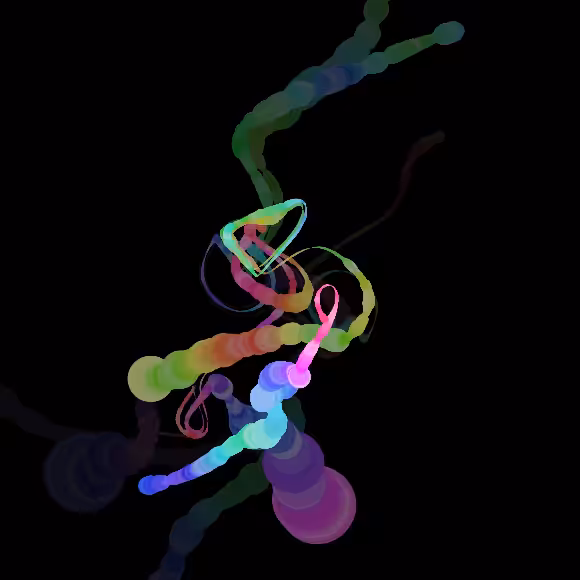 Colorful snaky line