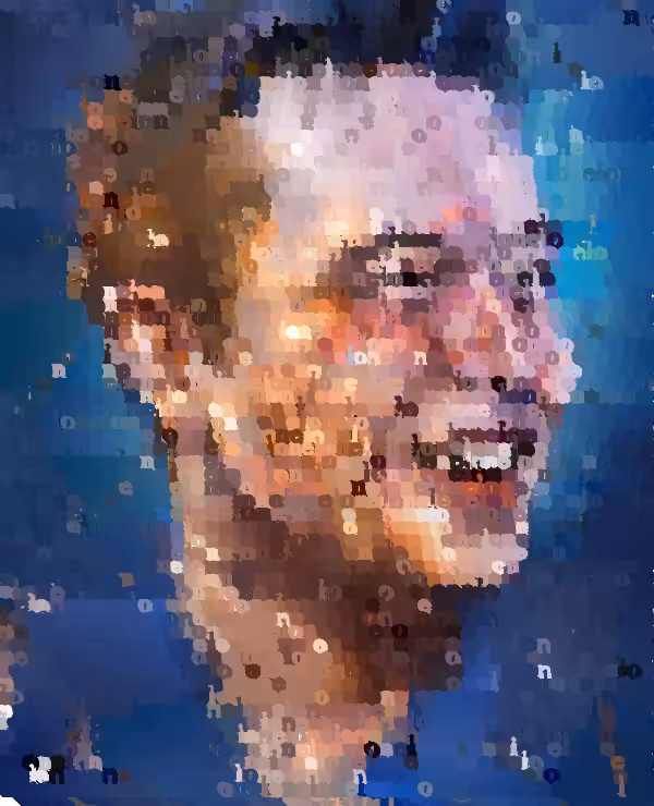 Elon (bits on canvas)