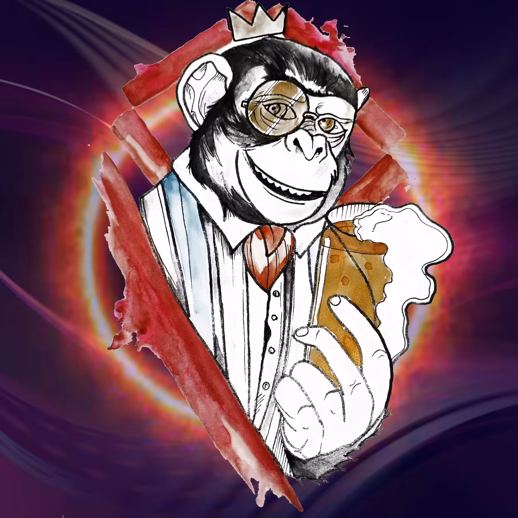 HANDMADE PAINTING: Monkey Man