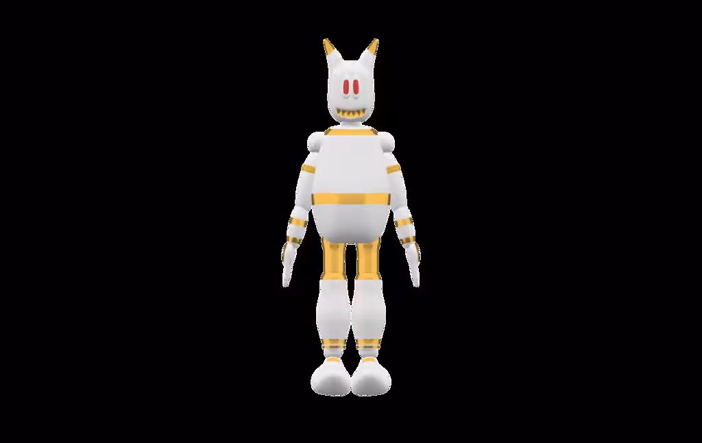 Glitch Monster. White  モンスター [AR]
