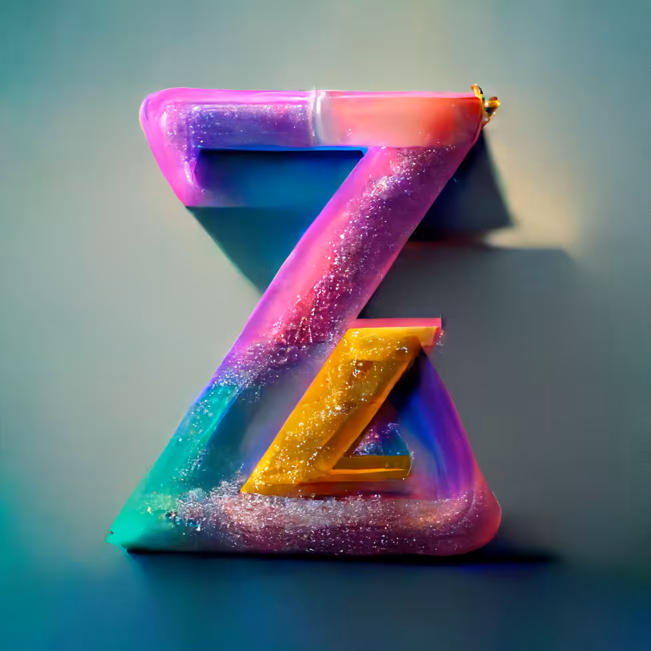 Shiny Liquid Alphabet Series - Z