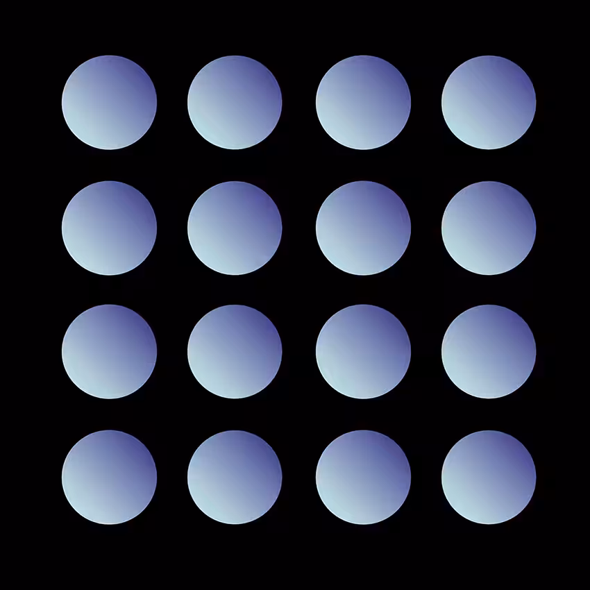 Twelve Blue Circles