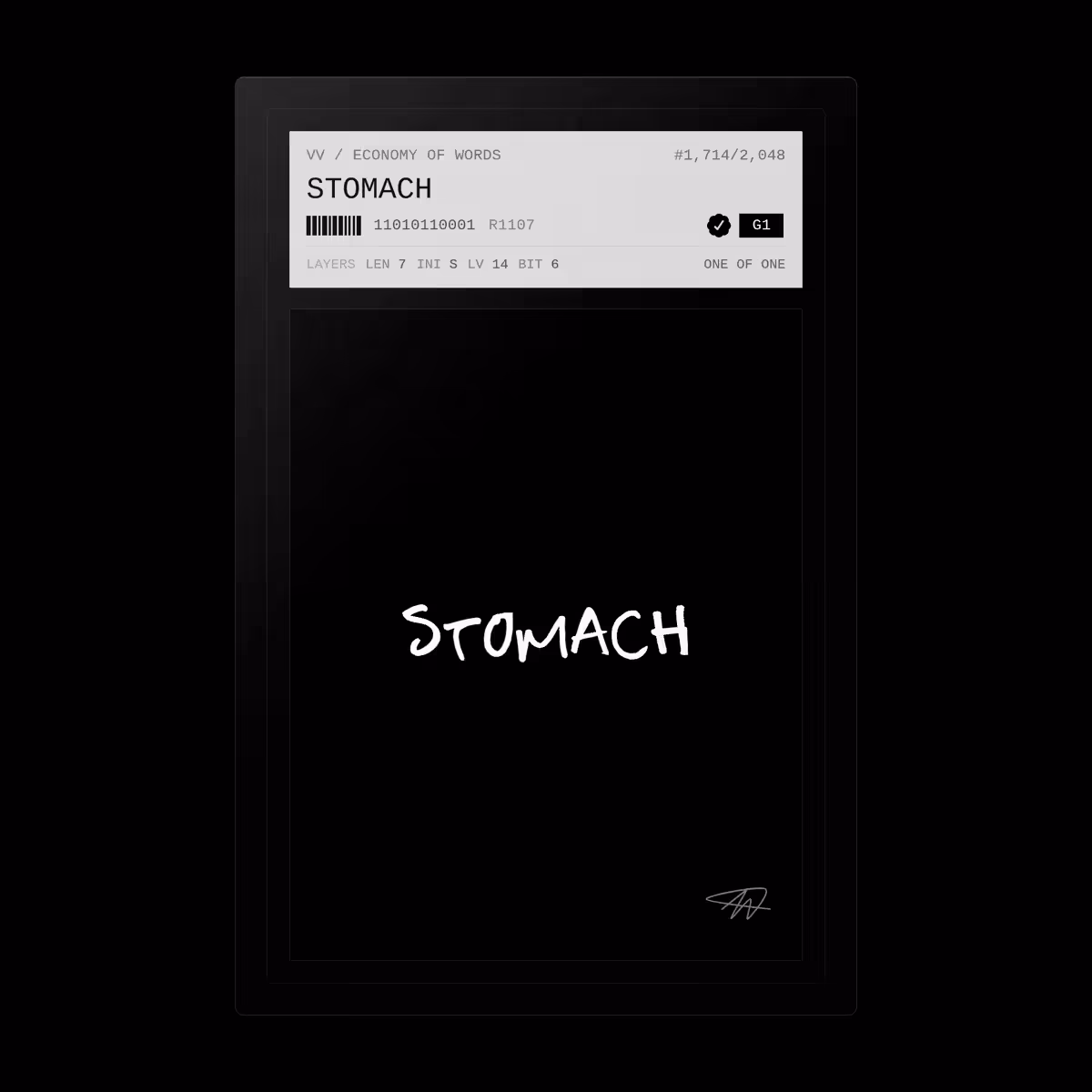 Economy of Words: STOMACH · #1714