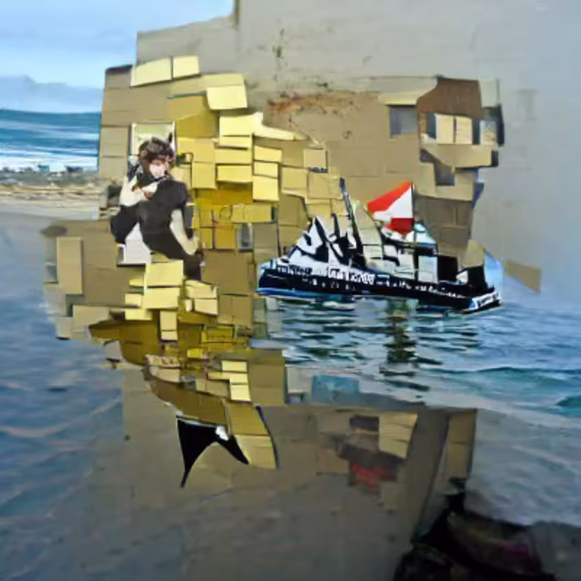 My reflection in the sea