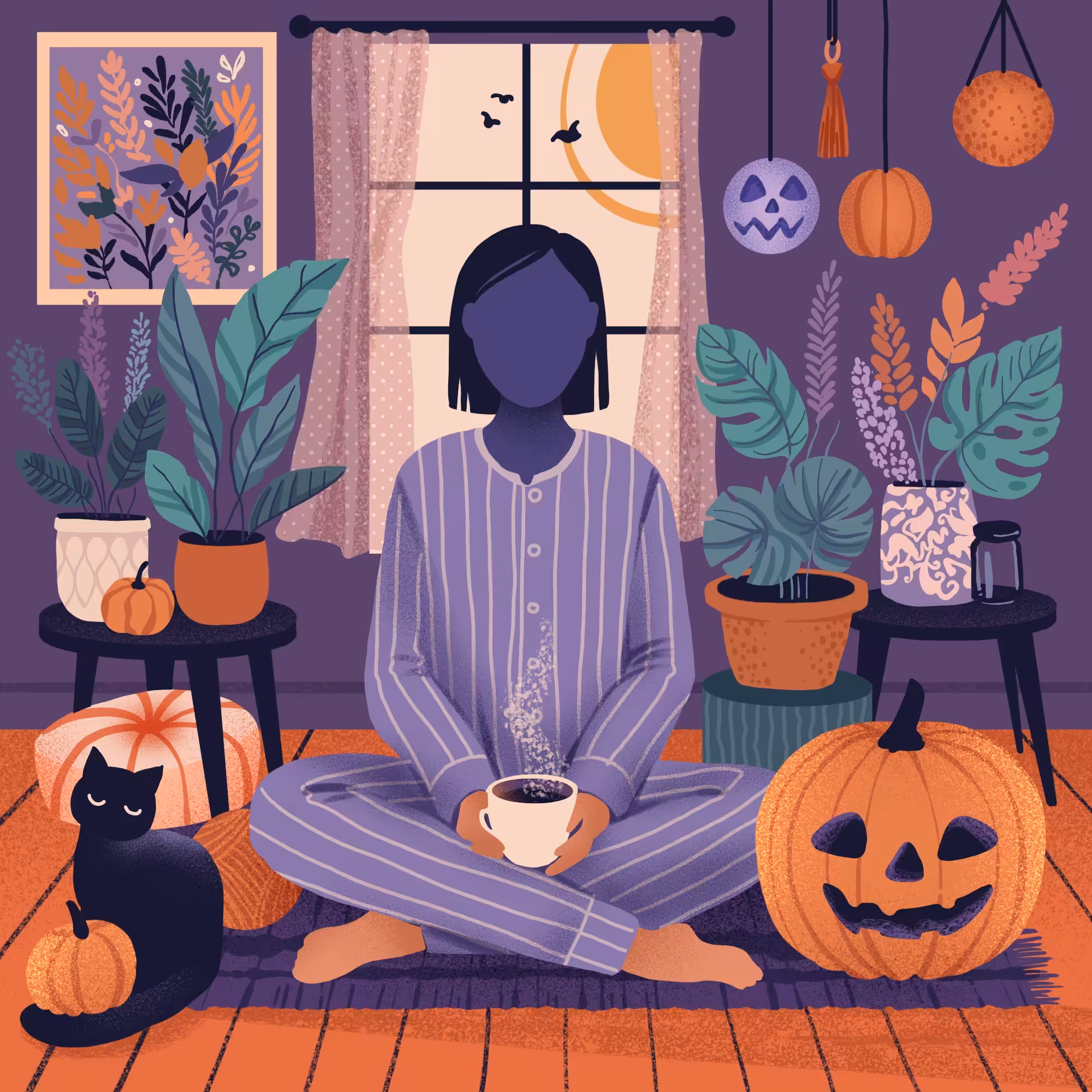 The mood color is blue