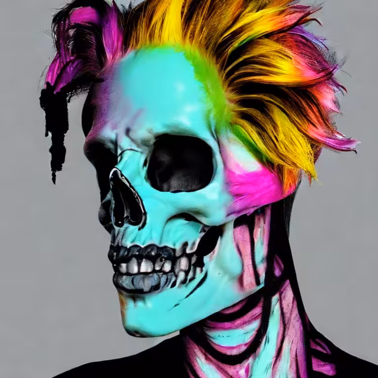 Cotton Candy Skull #64
