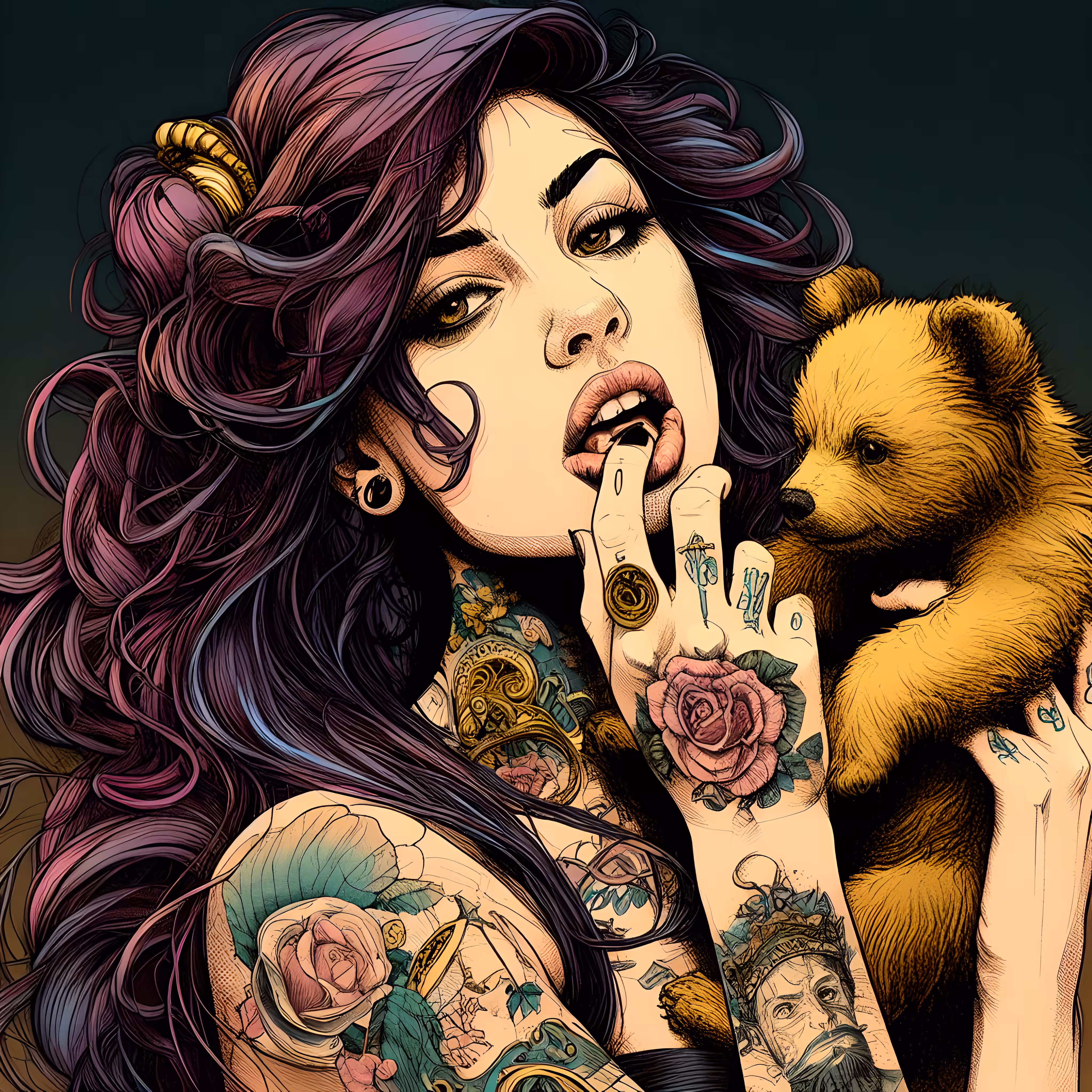 Smoldering Beauties: Bear with Her 