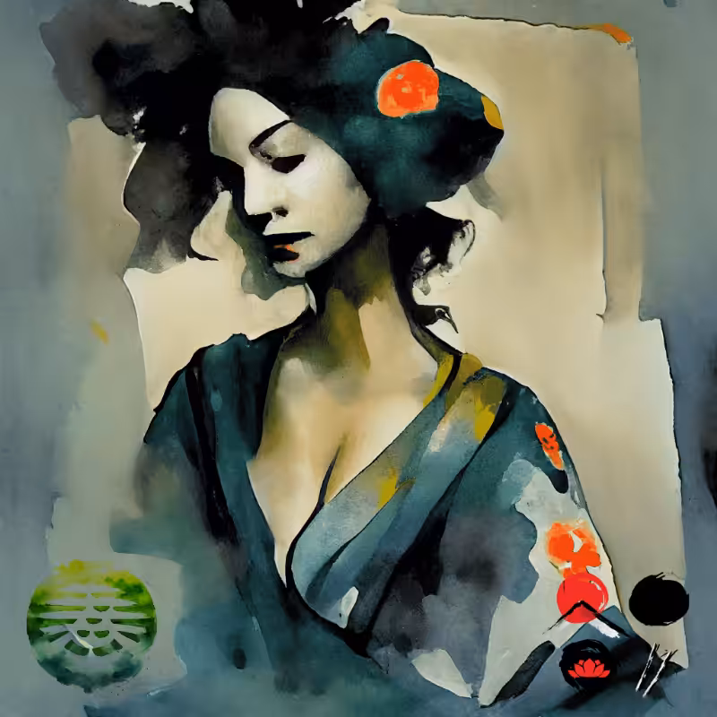 Geisha and nature #8