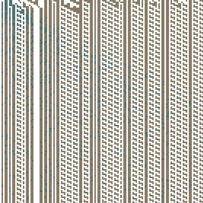 Colored Elementary Cellular Automaton #227