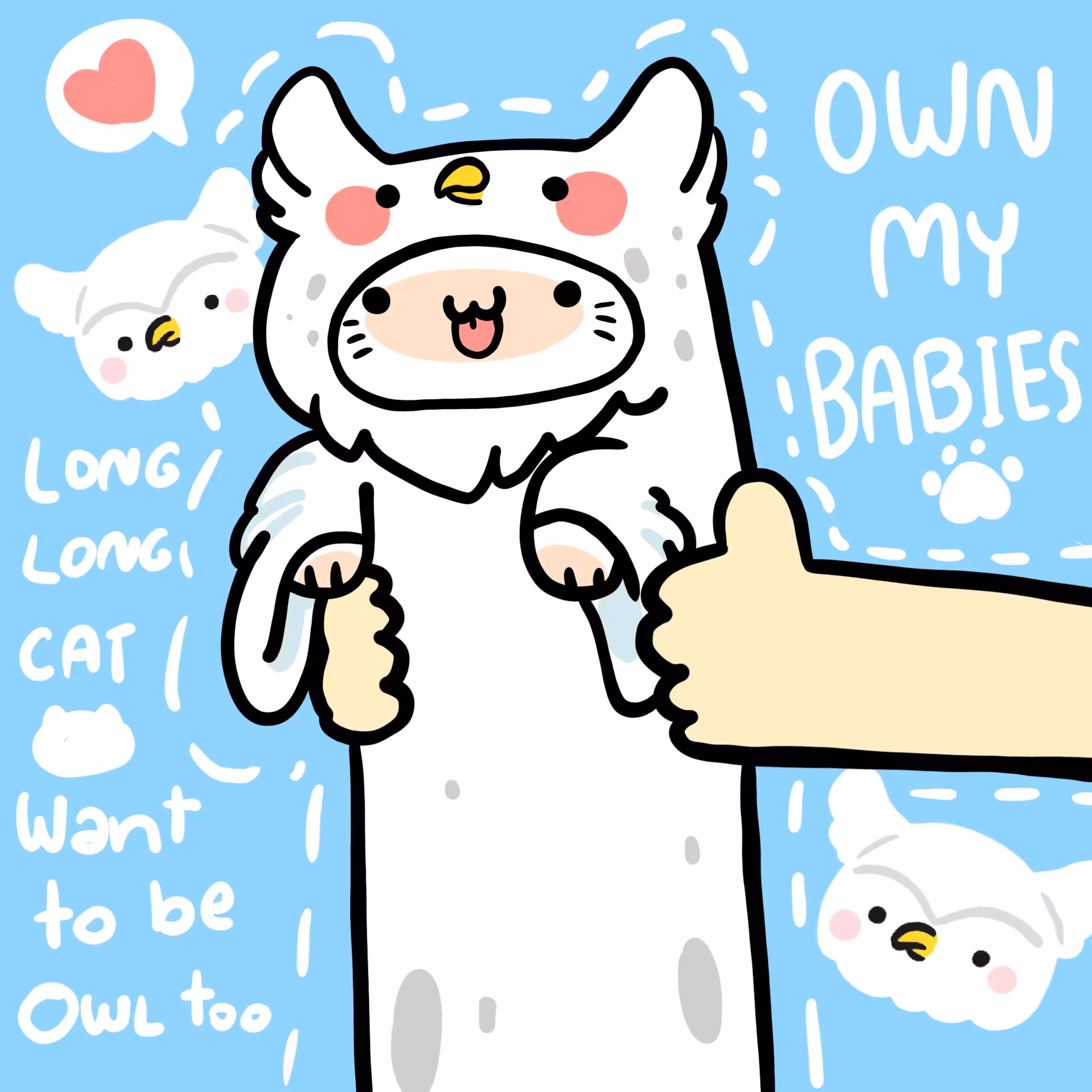 Long long cat x OWL-MY-BABIES 