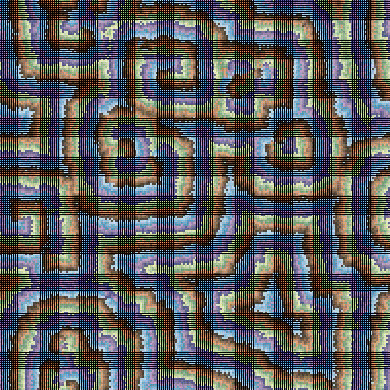 Reaction Diffusion Cellular Automata #13