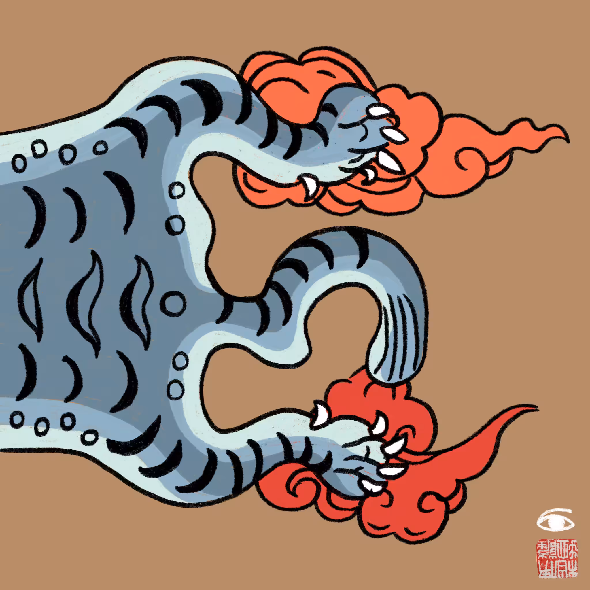 FlyingTibetanTigerCarpetBack