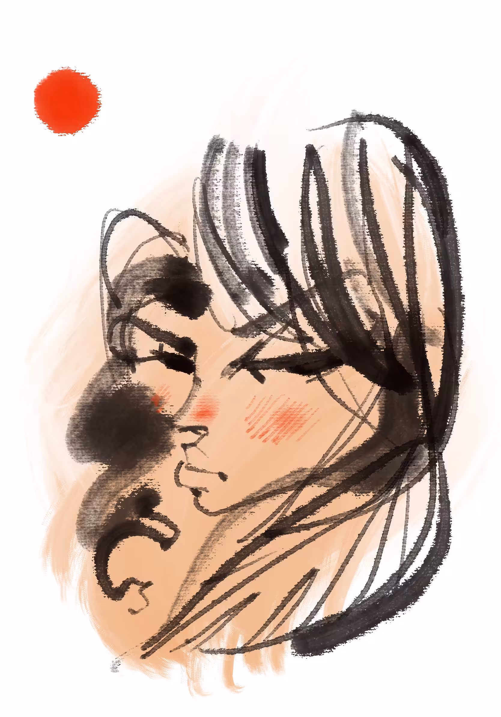 Red Sun ink Sketch