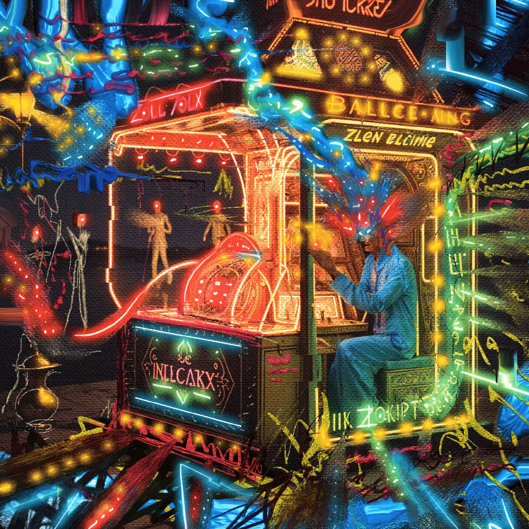 ZLEN, animatronic fortune teller kiosk