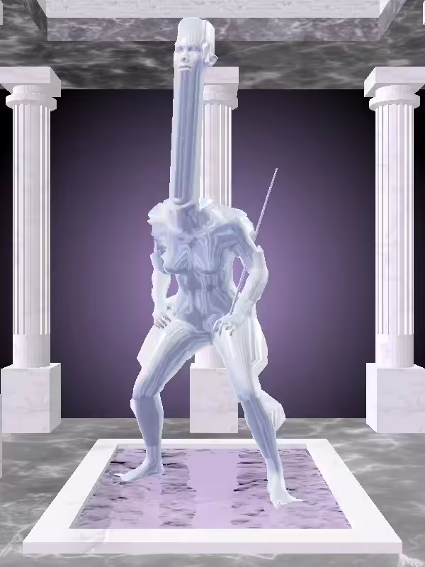 HeavenComputer: The Kicking Melted Blue Woman #801