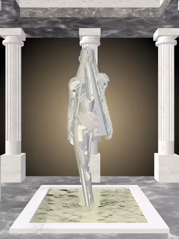 HeavenComputer: The Fragmented Threatening Mossy Champagne Woman #878
