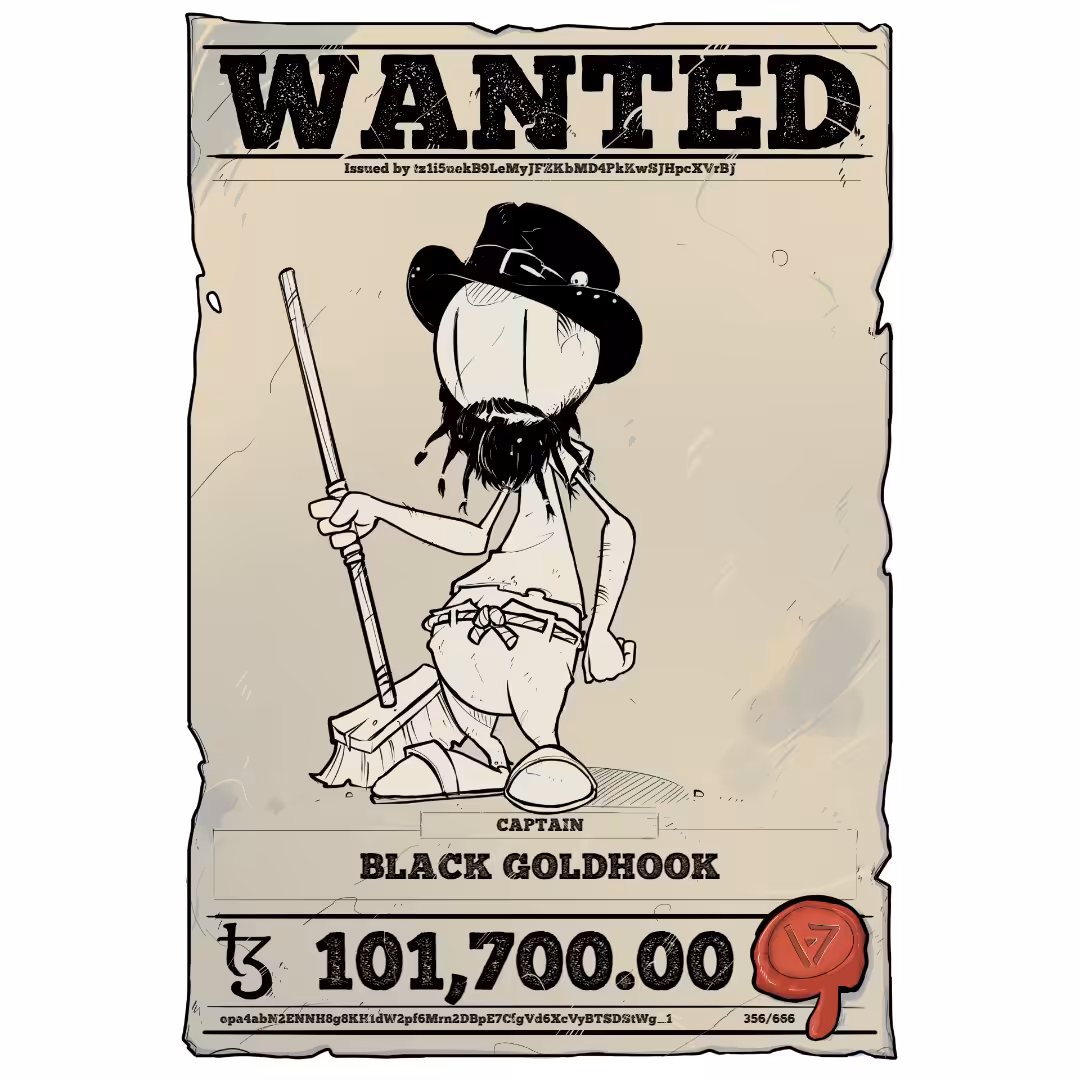 BLACK GOLDHOOK | TEZOS PIRATE 356/666